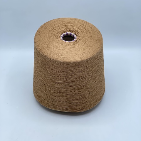 Бобинная пряжа,Cotton combed, 1693м. 100%Хлопок, Кэмел(419), 39044