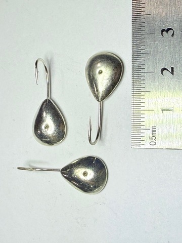 Мормышка Mustad тип 308 цв: серебро-гальваника (2,8гр. d-10х14мм)