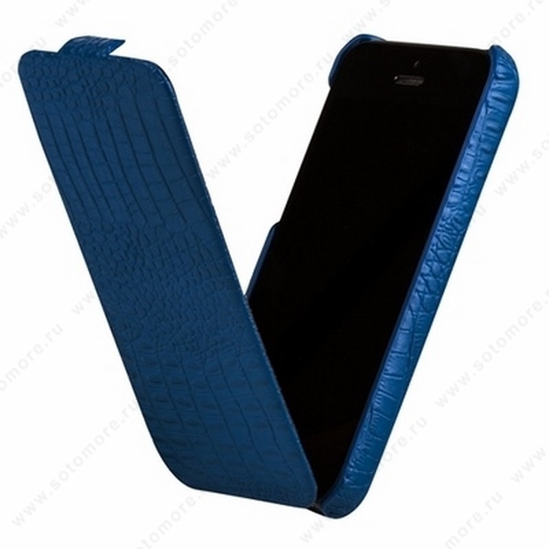 Чехол-флип Borofone для iPhone 5C - Borofone Crocodile Flip case Image series Blue