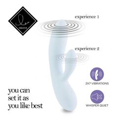 Нежно-голубой вибратор-кролик Lea Rabbit Vibrator - 20,2 см. - 