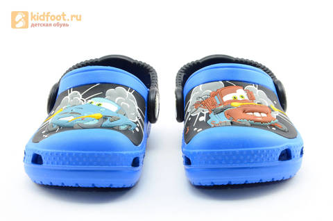 Сабо Крокс (Crocs) пляжные шлепанцы кроксы для мальчиков, цвет синий. Изображение 4 из 12.