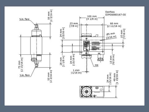 Реле дифференциального давления MP54 Danfoss 060B016791