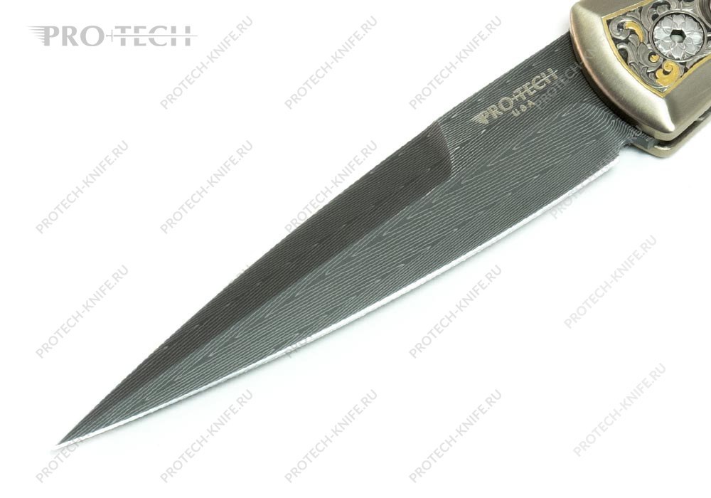 Нож Pro-tech Godfather Ultimate Custom Knife Titanium / Desert Ironwood - фотография 