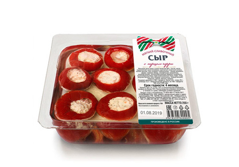 Сыр мягкий сливочный с перцем черри Amyga, 250г