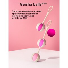 Вагинальные шарики Geisha Balls Mini, 14х2.2 см