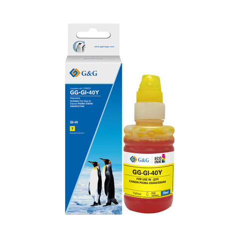 GG-GI-40Y G&G чернила желтые для Canon Pixma 5040/6040 70 ml