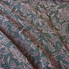 Ткань жаккард цветы розовые на черном фоне 3054