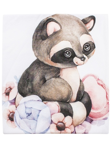 Трикотажный плед для новорожденного "Енотик"