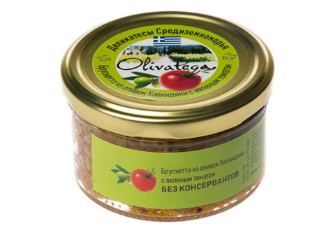 Брускетта из оливок халкидики с вяленым томатом Olivateca, 150г