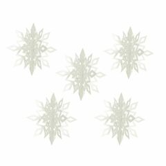 Декоративное украшение подвесное, Снежинки, Белый, 15/20/25 см, 6 шт.