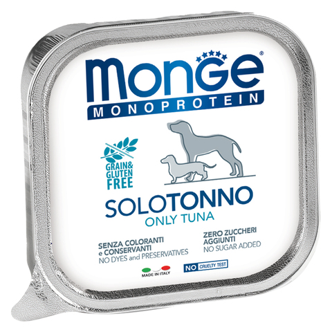 Влажный корм Monge Dog Monoprotein для собак, паштет из тунца, консервы 150 г