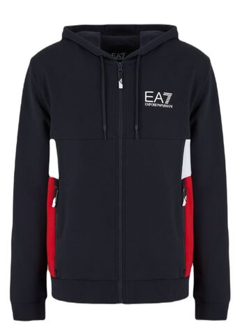 Куртка теннисная EA7 Man Jersey Sweatshirt - night blue