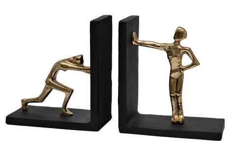 Держатель для книг 21см Garda Decor металлический черно-золотой