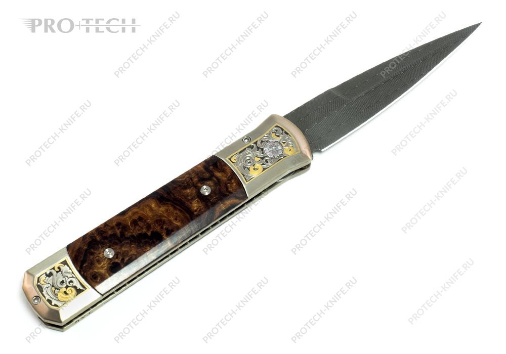 Нож Pro-tech Godfather Ultimate Custom Knife Titanium / Desert Ironwood - фотография 