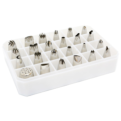 Набор кондитерских насадок, 24 шт в кейсе