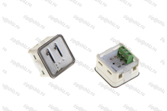 Кнопка (кнопочный модуль) KA302-D-R "11 этаж", квадратная, динамическая красная подсветка, Брайль