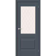 Купить Межкомнатная дверь эмалит Прима-3 Stormy Matt остеклённая