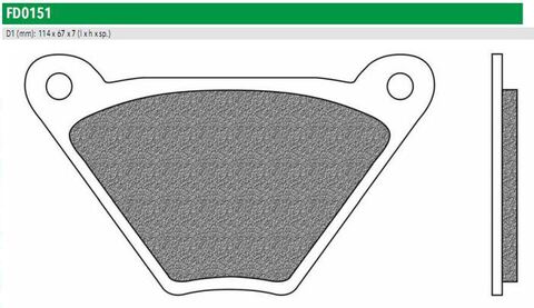 FD0151SH Тормозные колодки дисковые мото ROAD HD SINTER (FDB185)  NEWFREN