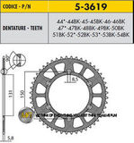 Звезда задняя ведомая Sunstar 5-3619-49BK JTR460-49 JTA460BLK