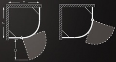 ДУШЕВОЙ УГОЛОК КРУГЛЫЙ ROLTECHNIK AUSTIN/900 C ДВУМЯ ДВЕРЯМИ