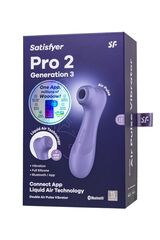 Сиреневый вакуумный стимулятор клитора Satisfyer Pro 2 Generation 3 с управлением через приложение - 