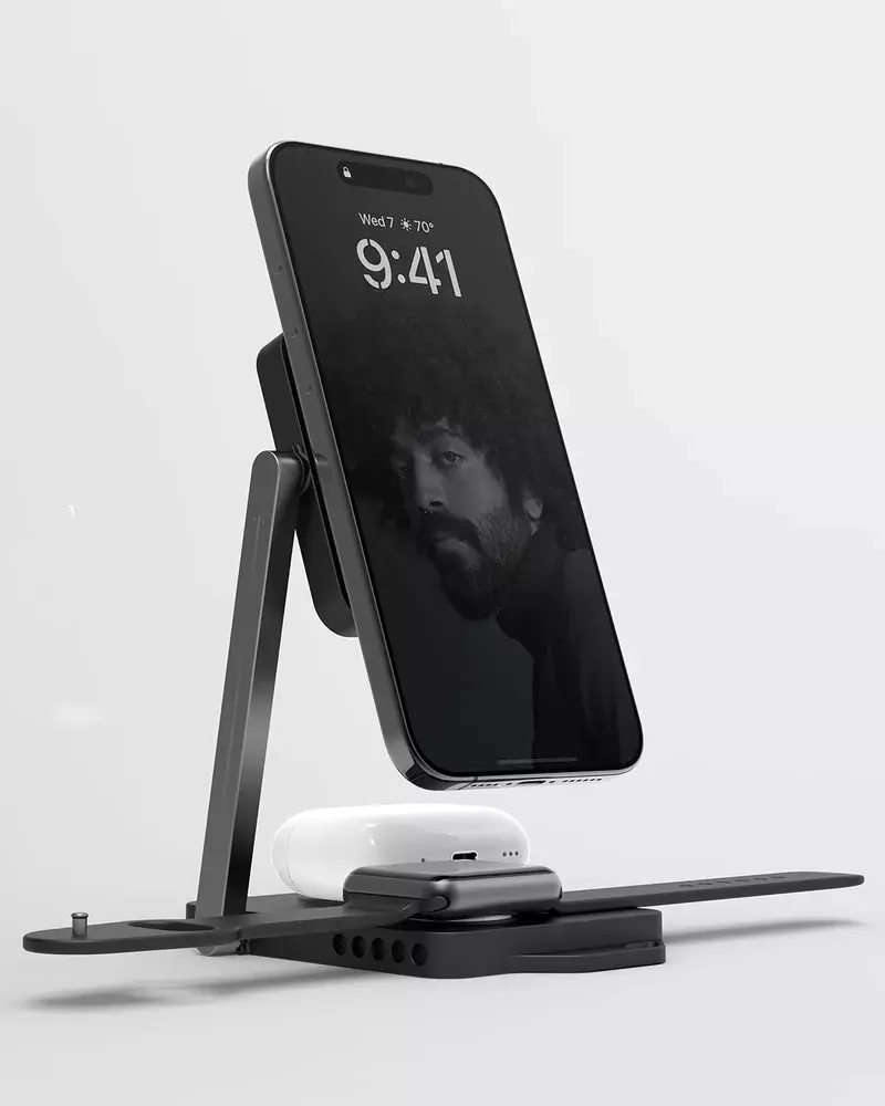 Беспроводная зарядная станция Auiumu M01 4-in-1 Folding Wireless Charging  Station&Pad купить онлайн с бесплатной доставкой