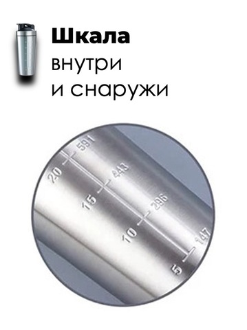 Картинка шейкер Skully ES-PS03 Stainless Steel - 9