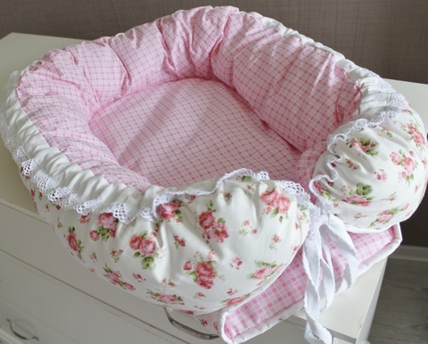 Babynest, гнездышко, кокон для младенца - розы