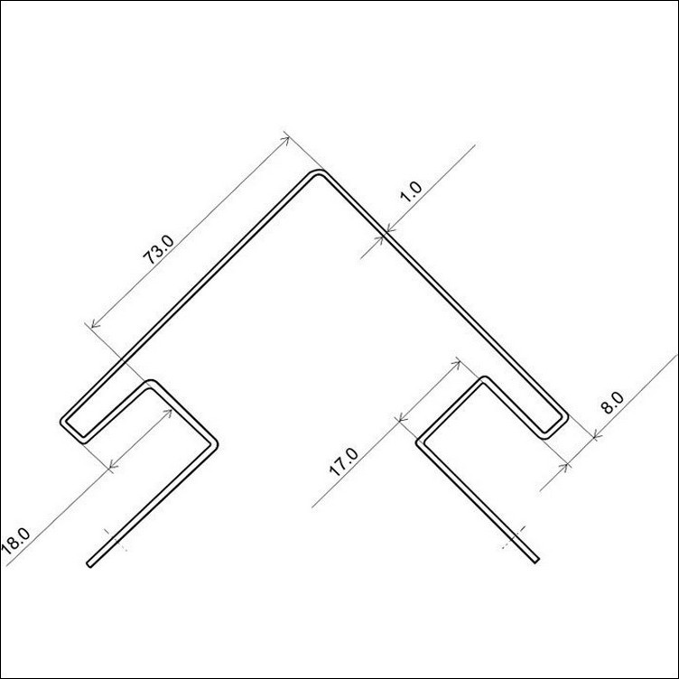 Docke внешний угол 75/30мм. чертеж внешнего угла. планка угла внешнего, сложная. Natural-брус 3,00 двухслойный grand line акрил (аса) графит. планка угла наружного 50x50.