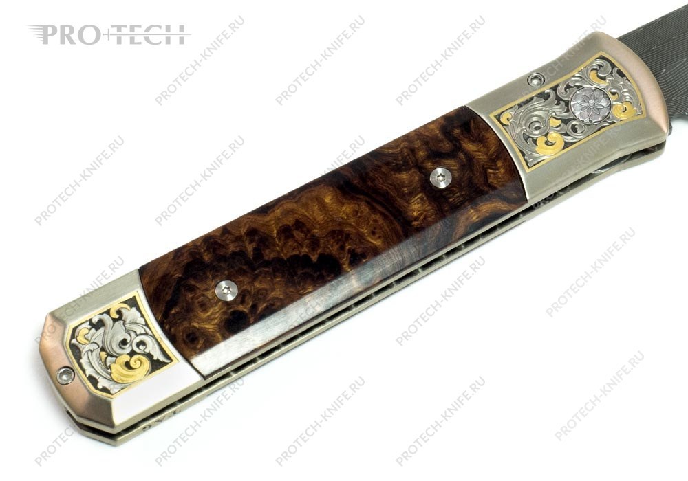 Нож Pro-tech Godfather Ultimate Custom Knife Titanium / Desert Ironwood - фотография 
