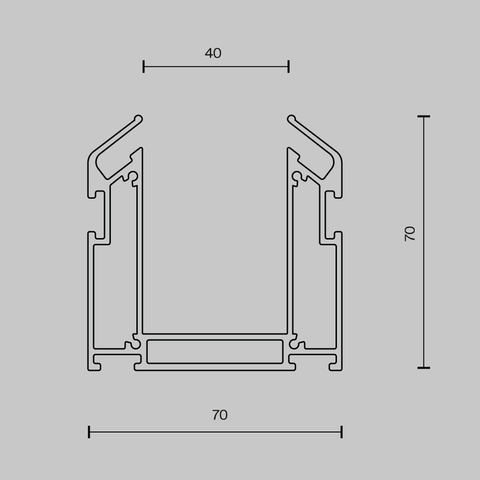 Профиль Maytoni Accessories for tracks gravity TRA010MP-212S