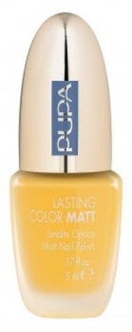 Pupa Лак для ногтей т.001 LASTING COLOR MATT матовый желтый