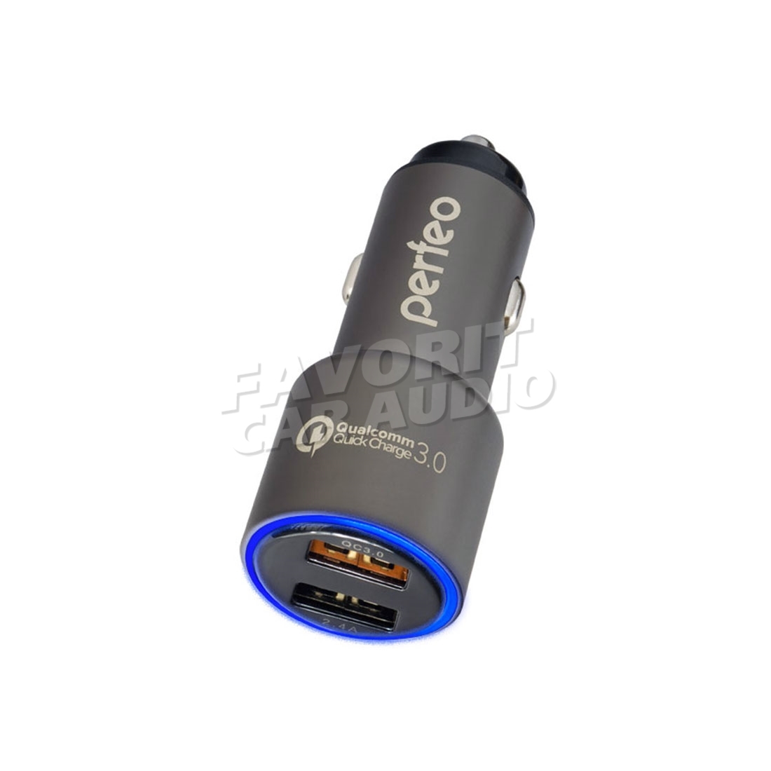 АЗУ 2 USB Perfeo AUTO2 QC 3000mA металл QC3.0 серый – купить за 545 руб |  Магазин автозвука Favorit Car Audio Саратов, Энгельс, Пенза