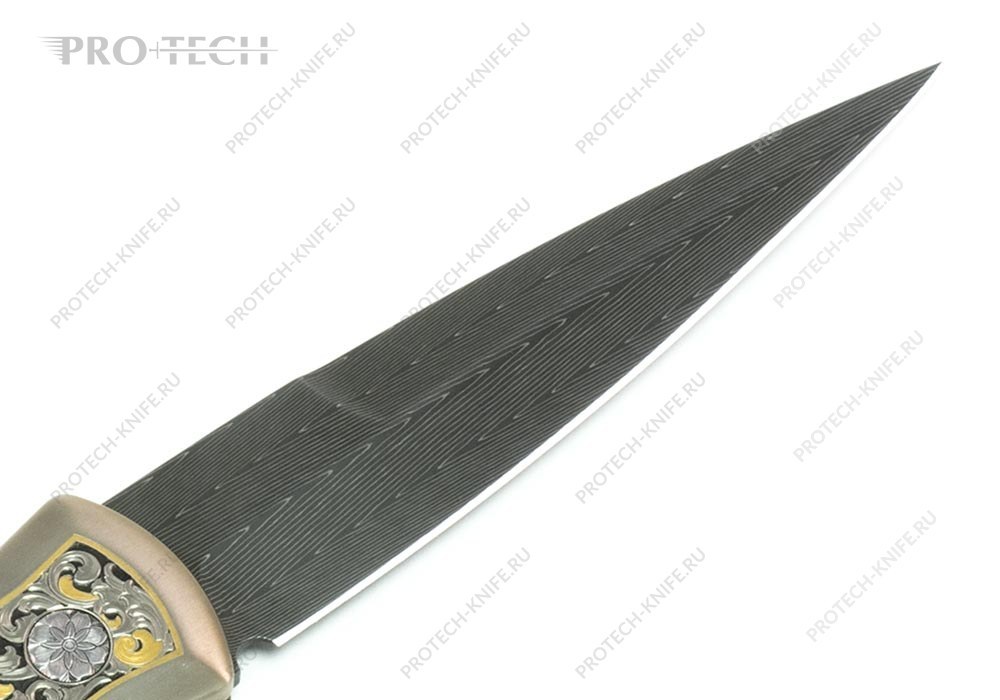 Нож Pro-tech Godfather Ultimate Custom Knife Titanium / Desert Ironwood - фотография 