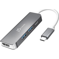 USB-хаб j5create USB-C 2-port Hub + HDMI + Power Delivery Multi-Adapter