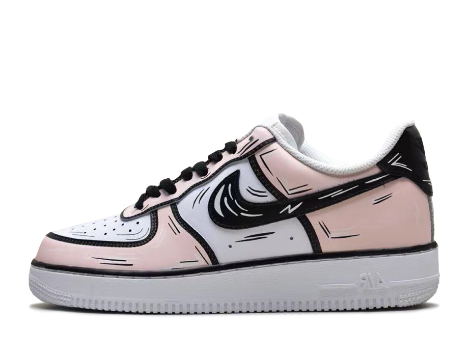 Nike white and pink air force hotsell