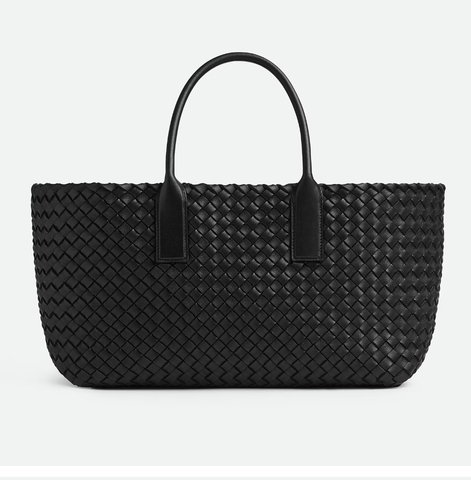 Cabat сумка-тоут Bottega Venetta Intrecci, чёрная