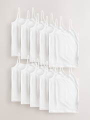 Майка на бретельках для девочки Next AB4-637, 10 шт., Белый