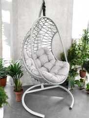 Подвесное кресло-кокон COMFORT серый + каркас