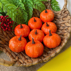 Тыква искусственная, муляж, 6*4 см., набор 8 шт.