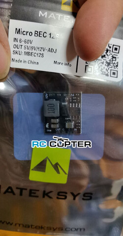 Стабилизатор напряжения Matek MICRO BEC 6-60V to 5V/9V/12V-ADJ 3.5A понижающий