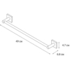 FIXSEN FX-15001 Полотенцедержатель трубчатый Fixsen Lux Chrome, 45см (FX-15001)