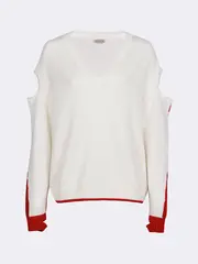 Свитер с разрезами на плечах OLA OLA