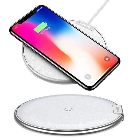 Беспроводное зарядное устройство Baseus iX Desktop Wireless Charger Silver