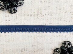 Резинка бельевая ажурная, ш. 1,2 см, тёмно-синий