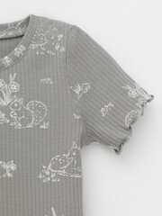 фуфайка  для девочки  КР 302814/лесной туман,обитатели леса к579