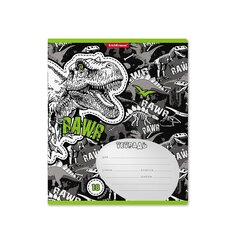 Тетрадь 18л., клетка, Erich Krause, скрепка, блок офсет, мелованный картон, "Dinosaur Park"