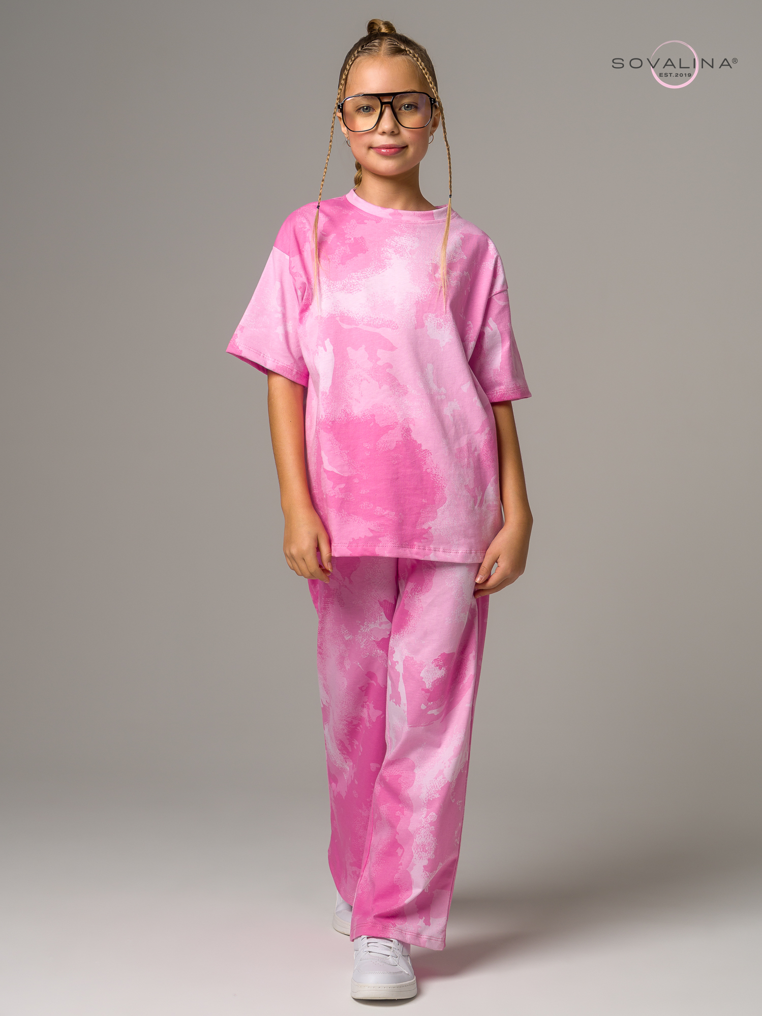 Костюм Лето MAX тайдай розовый