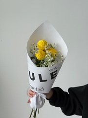 Кулек сборный из хризантемы и ромашки