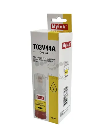 Чернила MyInk T03V44A для EPSON EcoTank L4150, L4160, L6160, L6170, L6190 - 70 мл, yellow, Dye